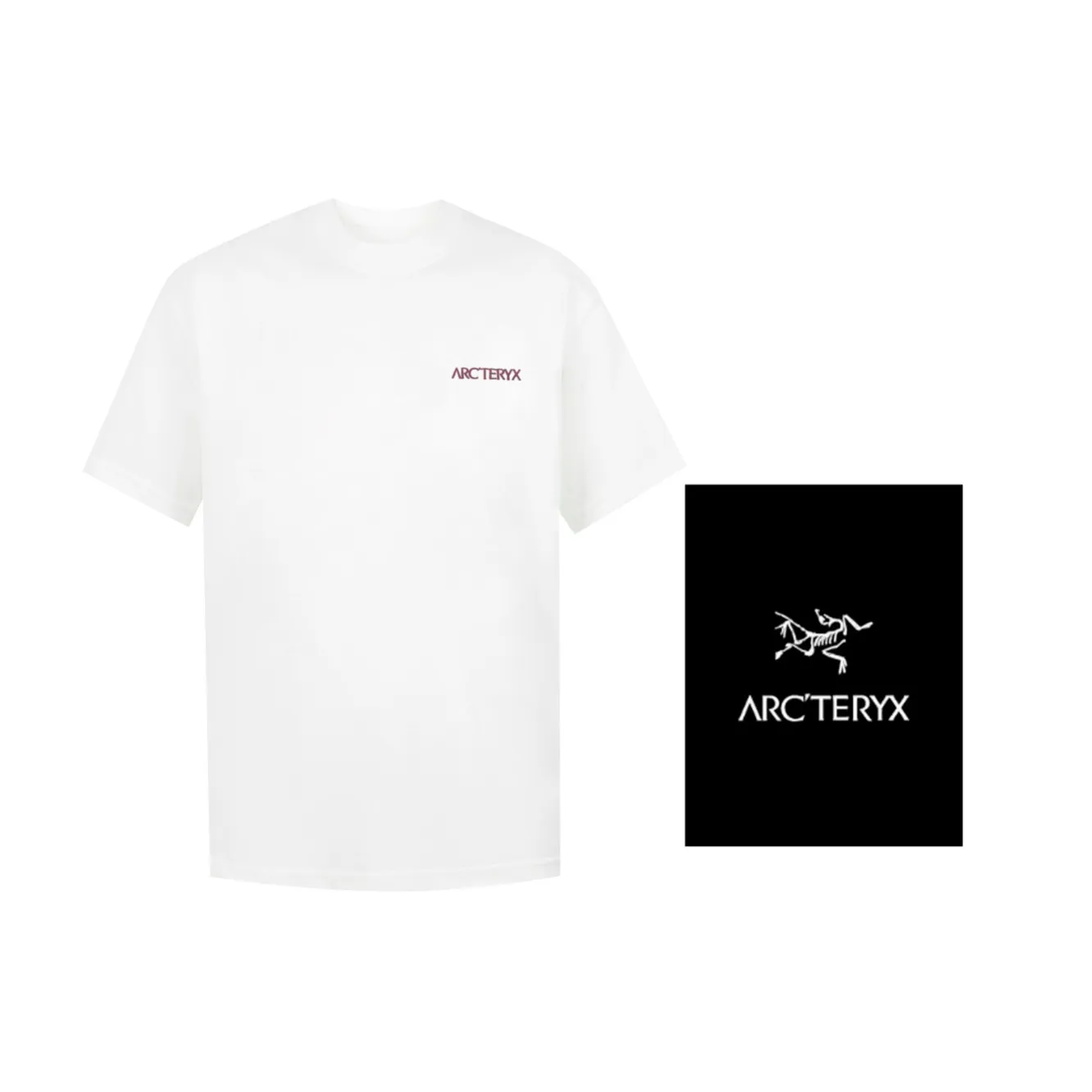 [ Ayc Teryx ] 2024FW T LOGO Premium 32s Same Style ：Black White Size：XS S M L